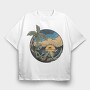 Alien Beach Lounge, Tricou Oversize Barbati (Unisex)