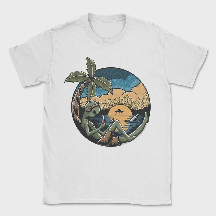 Alien Beach Lounge, Tricou Barbati (Unisex)
