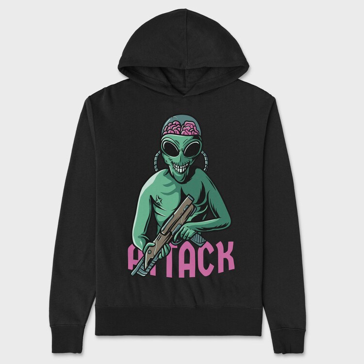 Alien Attack, Hanorac Oversize Barbati (Unisex)