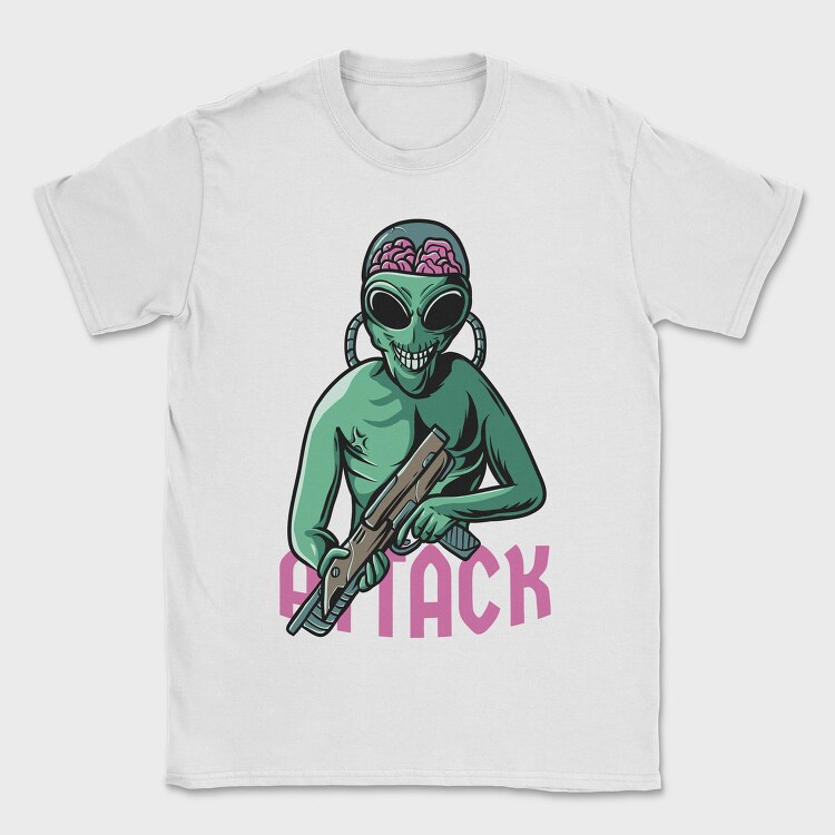 Alien Attack, Tricou Barbati (Unisex)