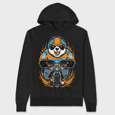 Panda Rider, Hanorac Oversize Barbati (Unisex)