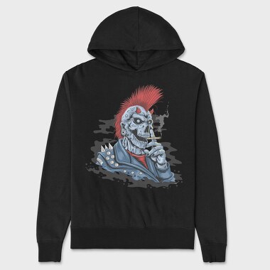 Punk Skull Smoke, Hanorac Oversize Barbati (Unisex)