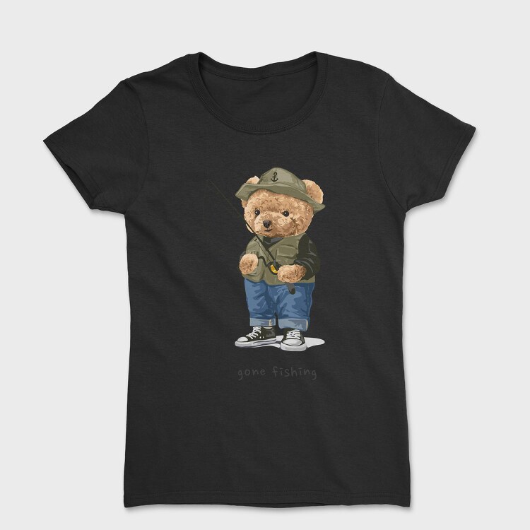 Teddy Bear Fishing, Tricou Femei
