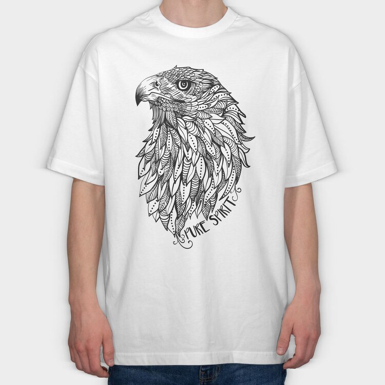 Eagle Illustration, Tricou Oversize Barbati (Unisex)