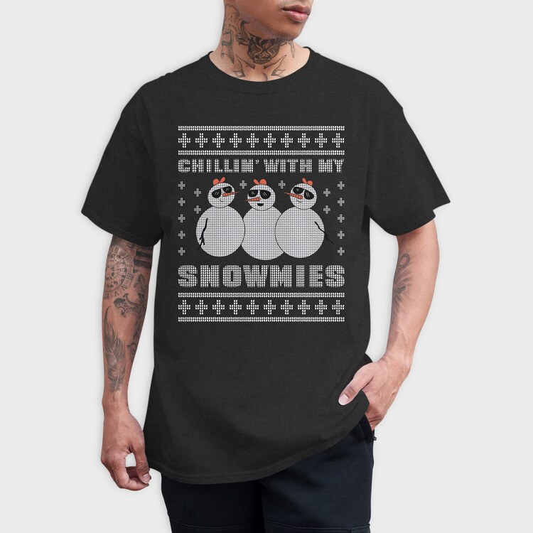 Chillin With My Snowmies, Tricou Barbati (Unisex)
