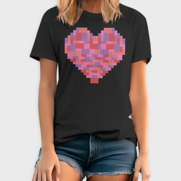 Toy Brick Heart, Tricou Barbati (Unisex)
