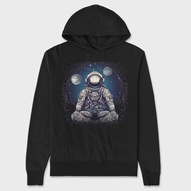 Astronaut Meditation, Hanorac Oversize Barbati (Unisex)