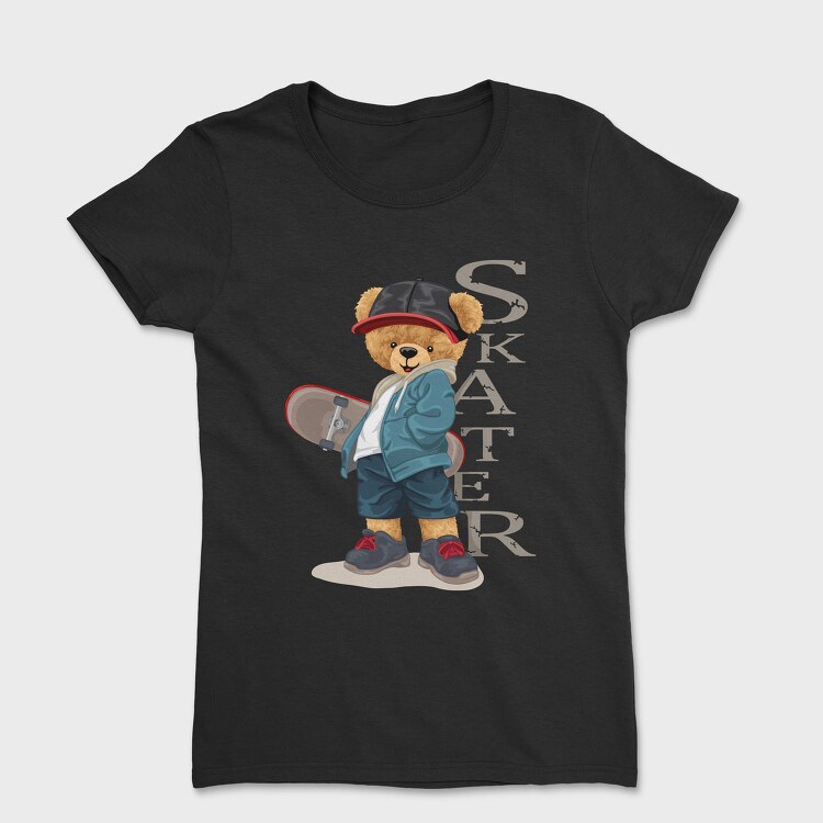 Skateboarding Teddy, Tricou Femei