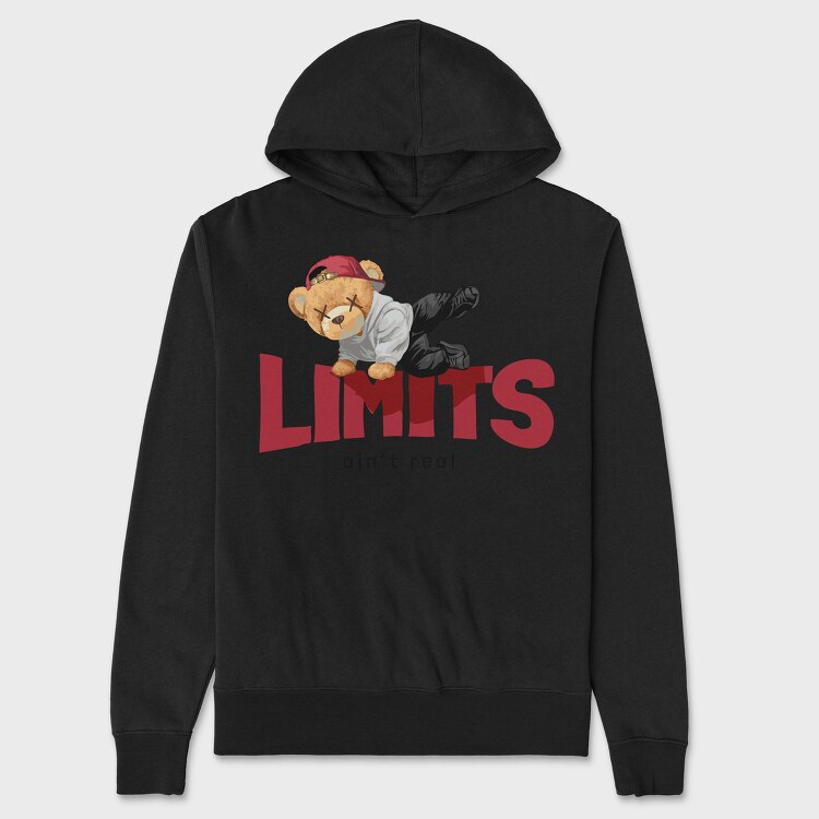 Teddy Limits Aint Real, Hanorac Oversize Barbati (Unisex)