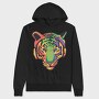 Colorful Tiger, Hanorac Oversize Barbati (Unisex)