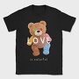 Teddy Bear Love, Tricou Barbati (Unisex)