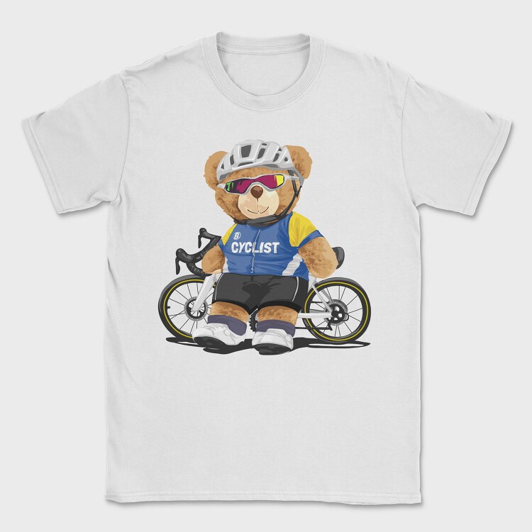 Teddy Bear Cyclist, Tricou Barbati (Unisex)