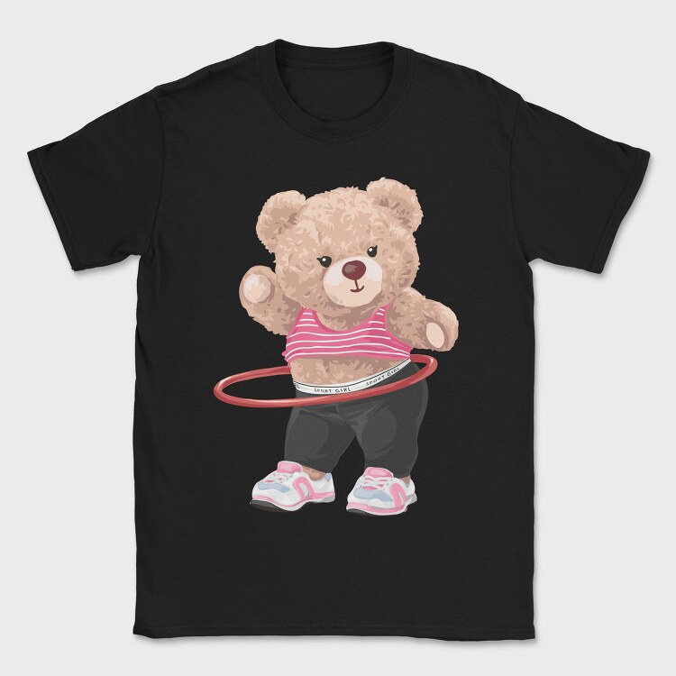 Sporty Bear Hula Hoop, Tricou Barbati (Unisex)
