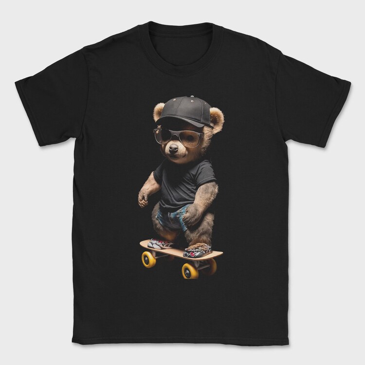 Skateboarding Bear, Tricou Barbati (Unisex)