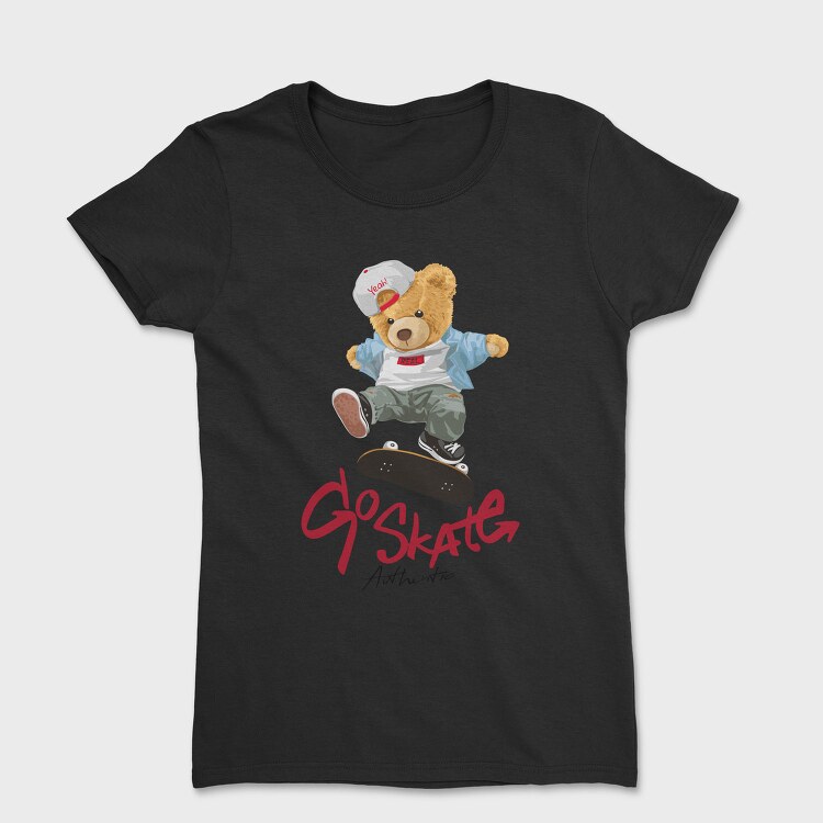 Skate Bear Yeah, Tricou Femei