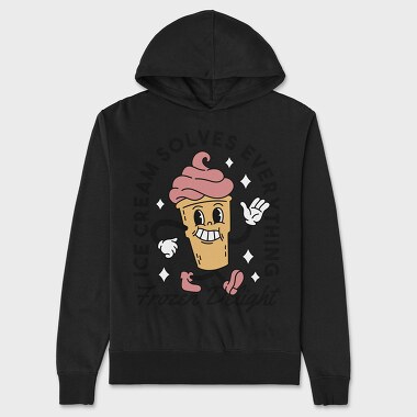 Ice Cream Solves Everything, Hanorac Oversize Barbati (Unisex)