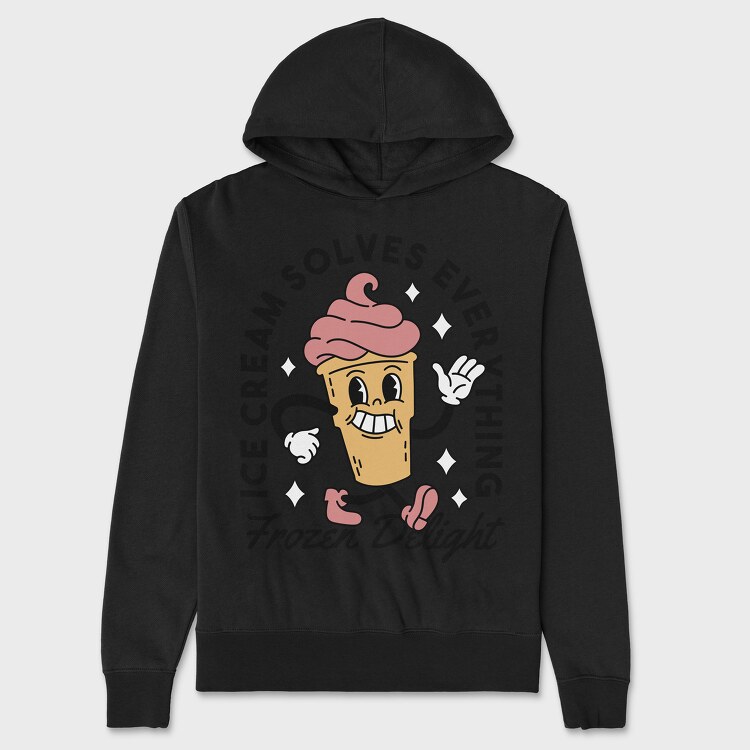 Ice Cream Solves Everything, Hanorac Oversize Barbati (Unisex)