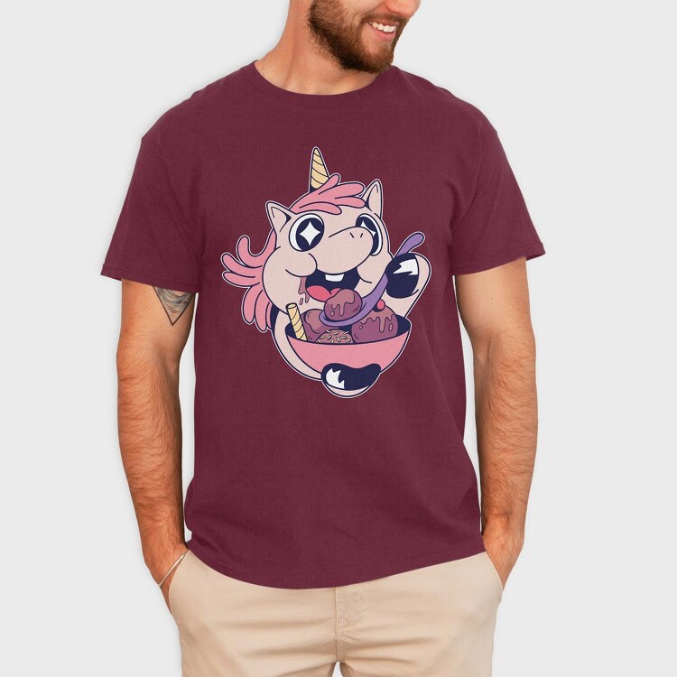 Unicorn Icecream, Tricou Barbati (Unisex)