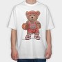 Play Hard Bear, Tricou Oversize Barbati (Unisex)