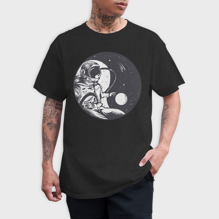 Astronaut Yin Yang, Tricou Barbati (Unisex)
