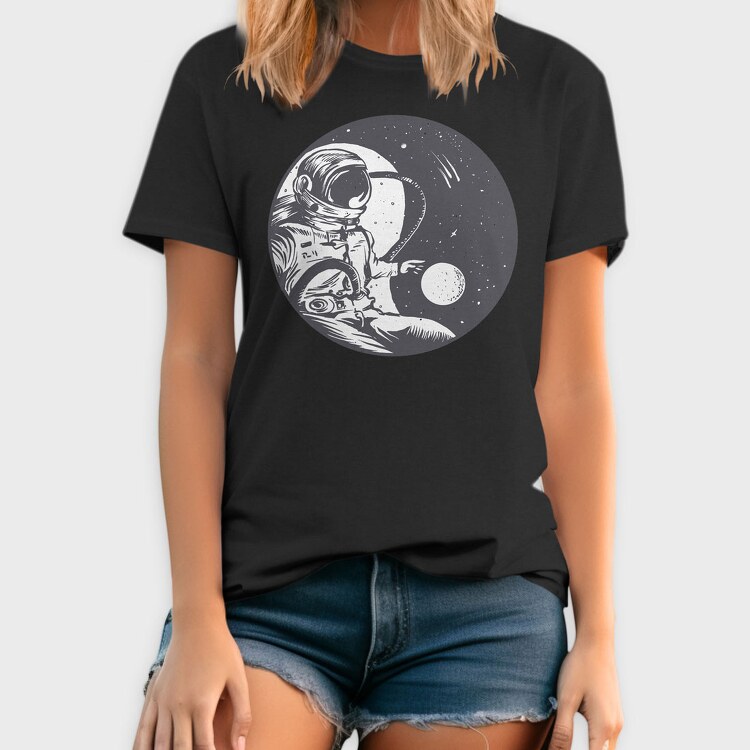 Astronaut Yin Yang, Tricou Barbati (Unisex)