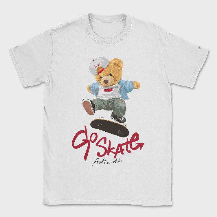 Skate Bear Yeah, Tricou Barbati (Unisex)