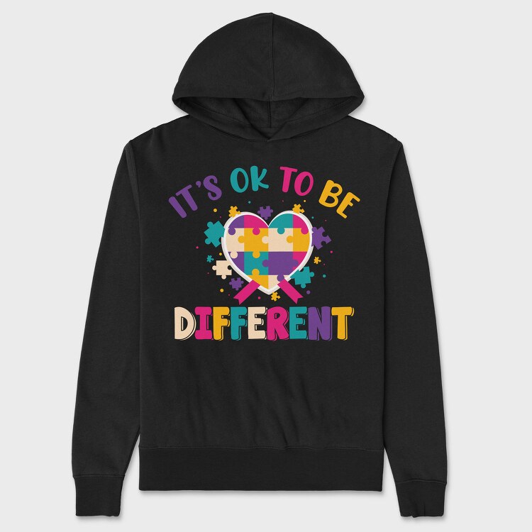 Puzzle Heart Different, Hanorac Oversize Barbati (Unisex)
