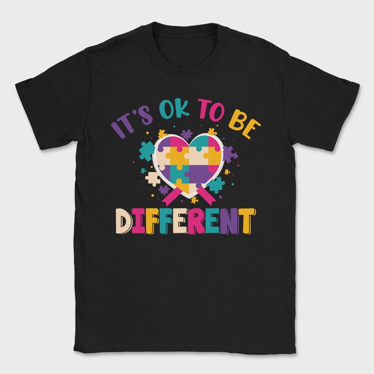 Puzzle Heart Different, Tricou Barbati (Unisex)
