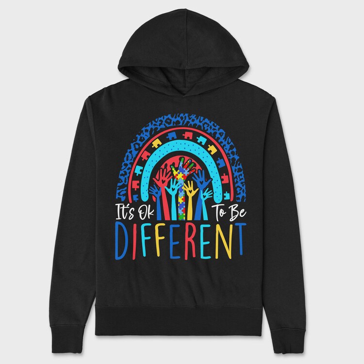 Puzzle Hands Different, Hanorac Oversize Barbati (Unisex)
