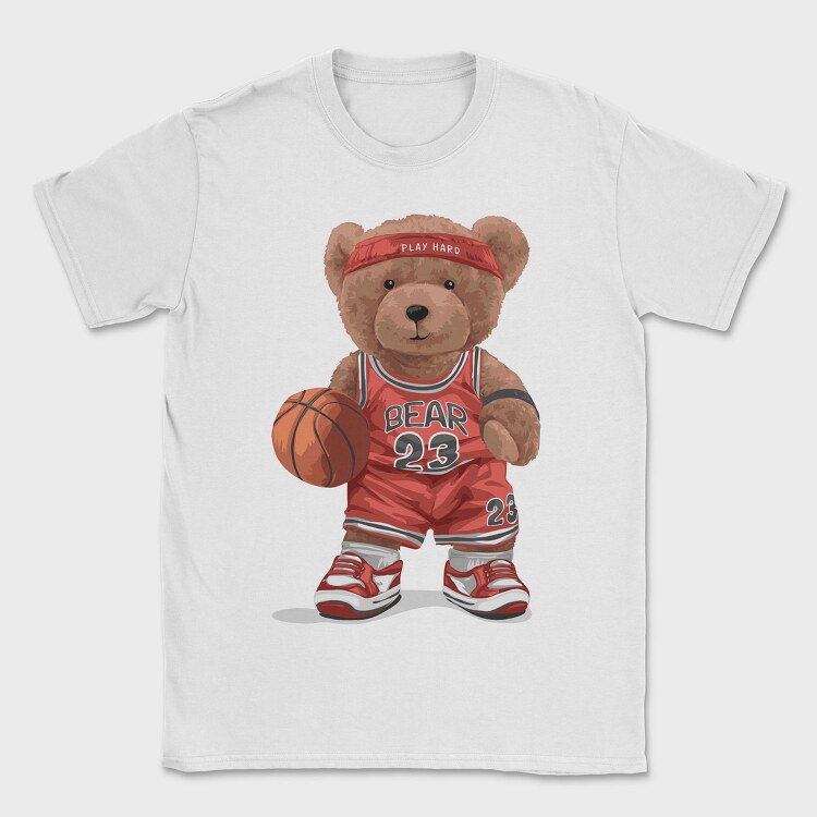Play Hard Bear, Tricou Barbati (Unisex)