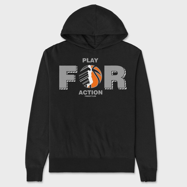 Play For Action, Hanorac Oversize Barbati (Unisex)