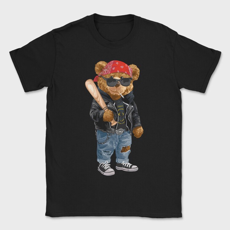 Urban Bear Biker, Tricou Barbati (Unisex)