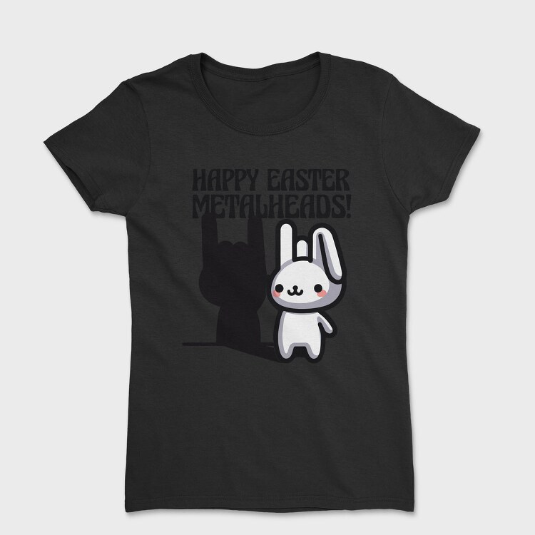Easter Metalhead Bunny Metal, Tricou Femei