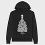 Christmas Tree Retro, Hanorac Oversize Barbati (Unisex)