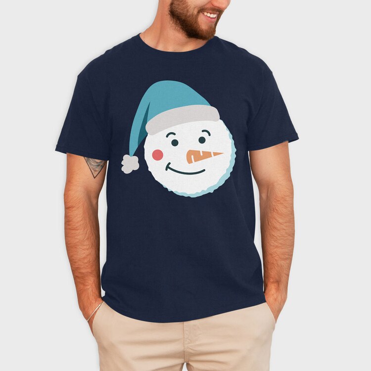 Christmas Snowman Faces 4, Tricou Barbati (Unisex)