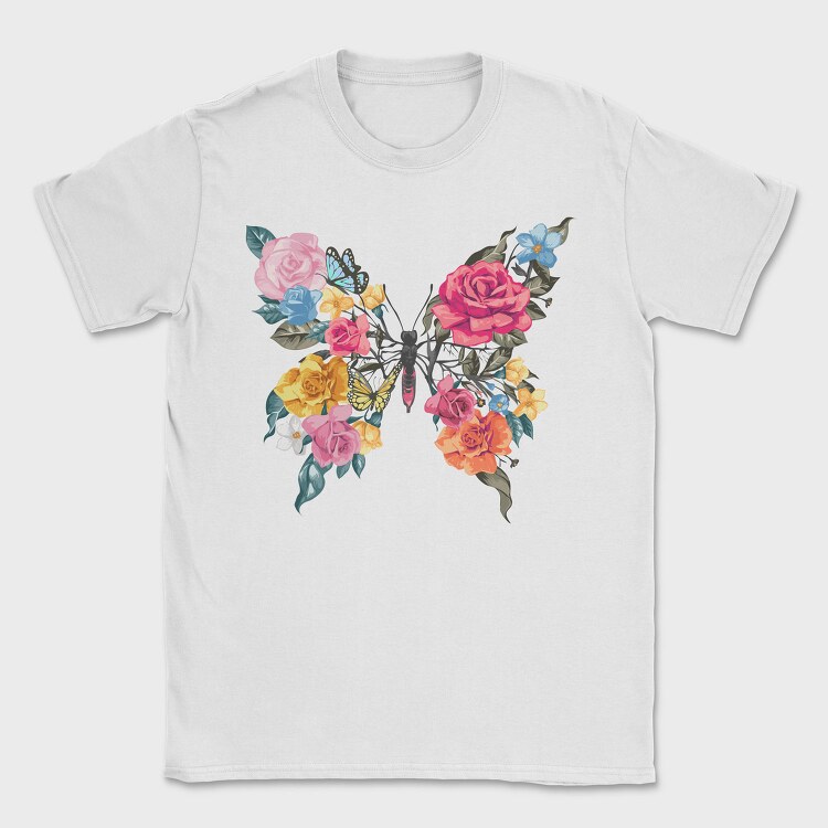 Butterfly Roses Bloom, Tricou Barbati (Unisex)
