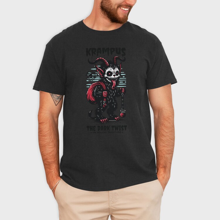 Trend the Dark Twist Krampus, Tricou Barbati (Unisex)