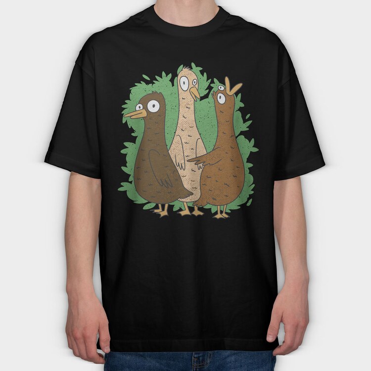 Cartoon Duck Crazy, Tricou Oversize Barbati (Unisex)