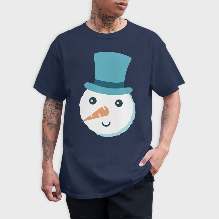 Christmas Snowman Faces 5, Tricou Barbati (Unisex)