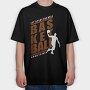Orange Stripe Basketball, Tricou Oversize Barbati (Unisex)