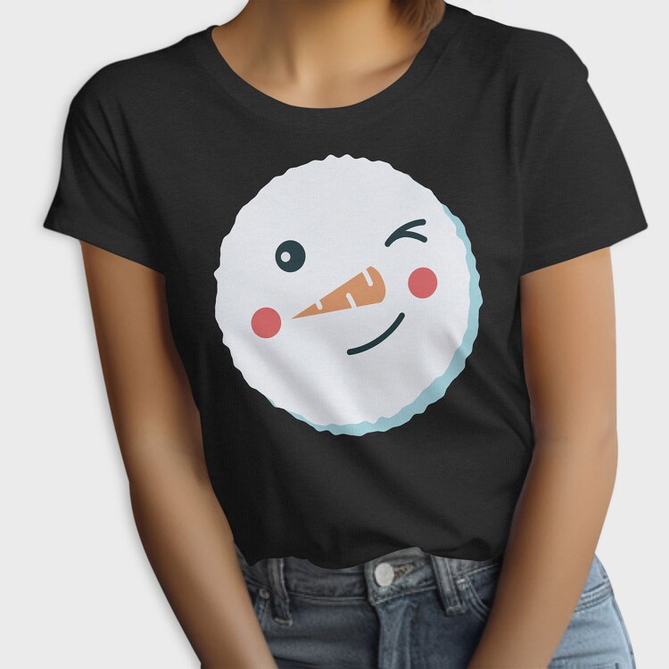 Christmas Snowman Faces 6, Tricou Femei