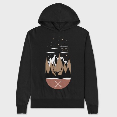 Forest Deer Arrows, Hanorac Oversize Barbati (Unisex)
