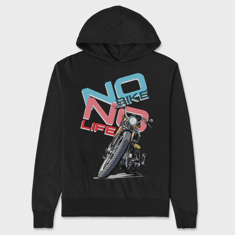 No Bike Life, Hanorac Oversize Barbati (Unisex)