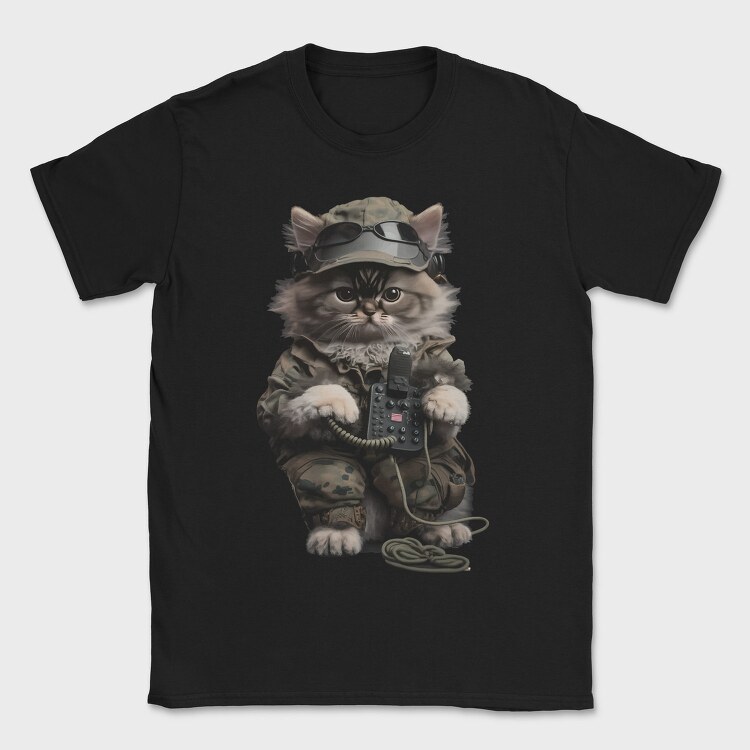 Military Cat, Tricou Barbati (Unisex)