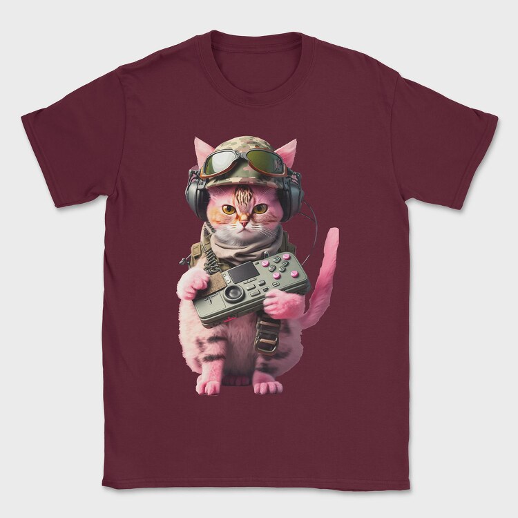 Military Cat Radio, Tricou Barbati (Unisex)