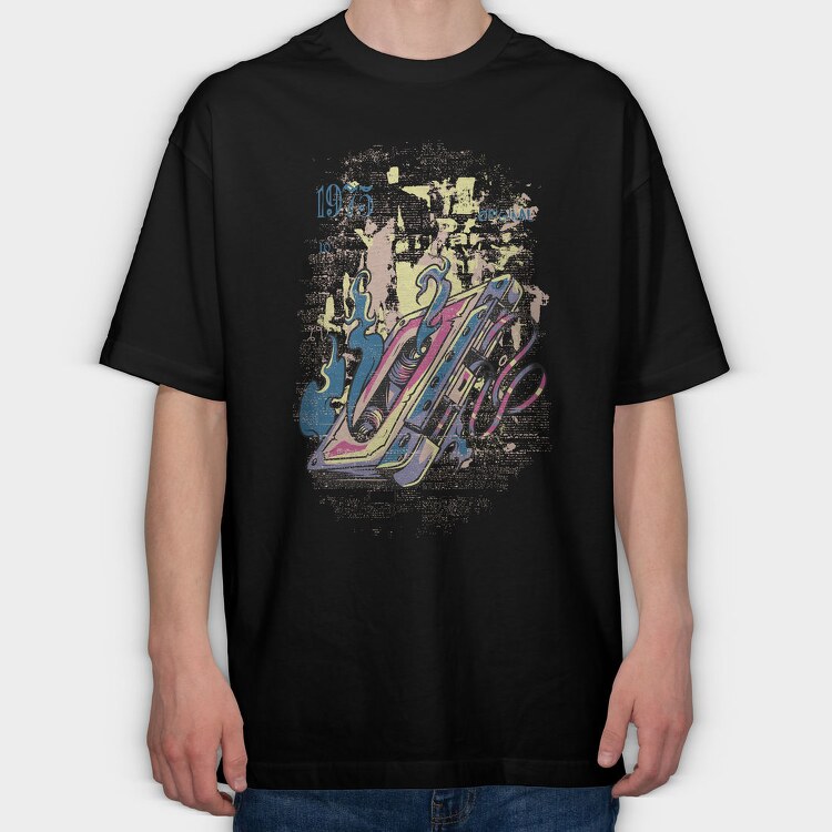 1975 Original Guitar, Tricou Oversize Barbati (Unisex)