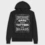Awesome Dads Tattoos, Hanorac Oversize Barbati (Unisex)