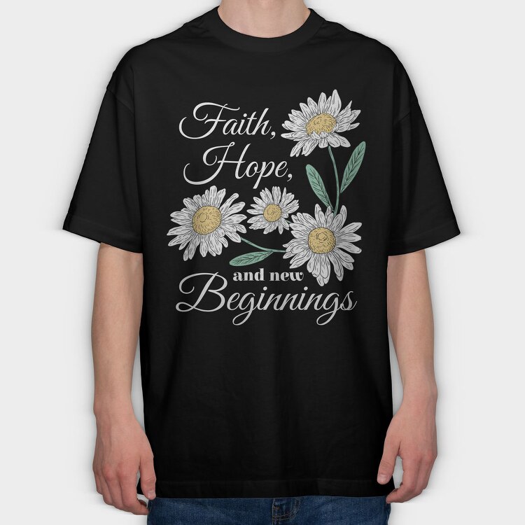 Easter New Beginnings Trend, Tricou Oversize Barbati (Unisex)