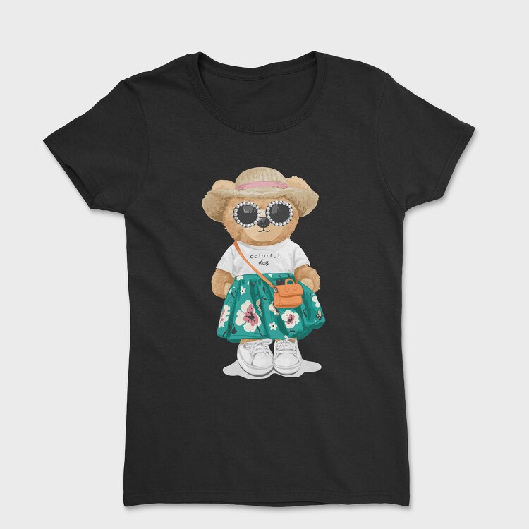 Colorful Day Bear, Tricou Femei