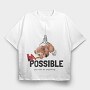 Crushed Teddy Bear, Tricou Oversize Barbati (Unisex)